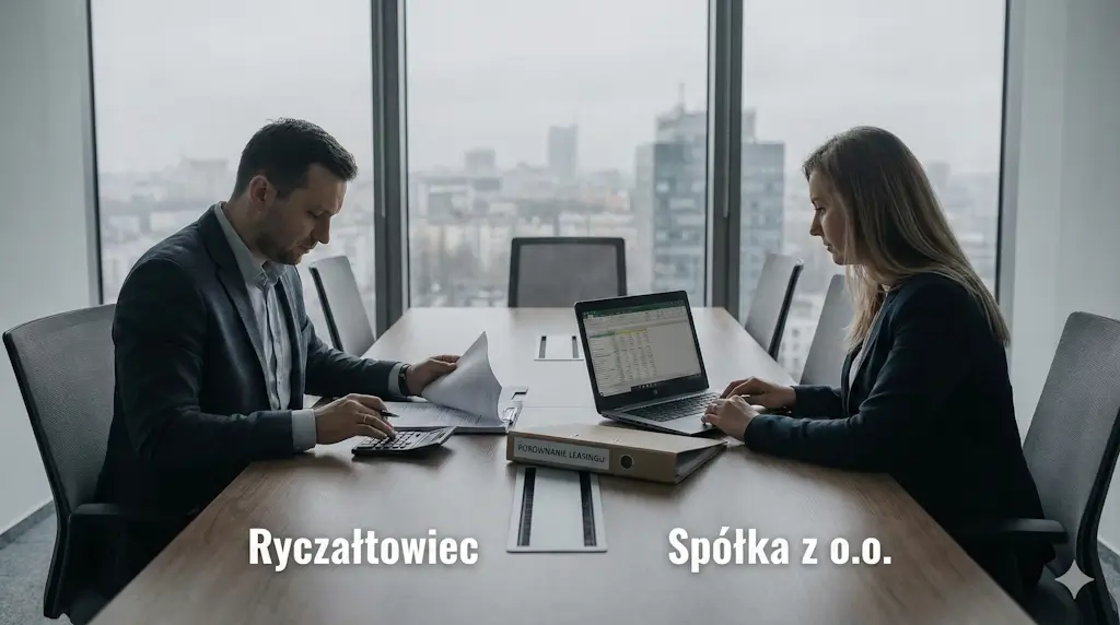 Leasing dla ryczałtowca i dla spółki z o.o. - jakie różnice w kosztach i formalnościach?
