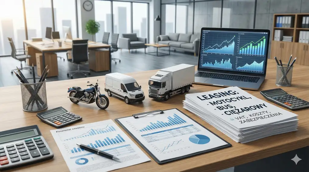 Leasing motocykla, busa i samochodu ciężarowego - jakie są różnice w VAT, kosztach i zabezpieczeniach?